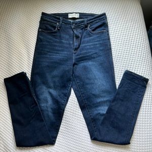 A&F Dark Wash High Rise Super Skinny Jeans Long Length